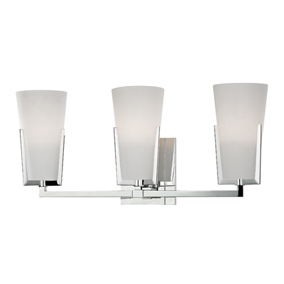 Steel Frame with Frosted Conical Glass Shade Wall Sconce
