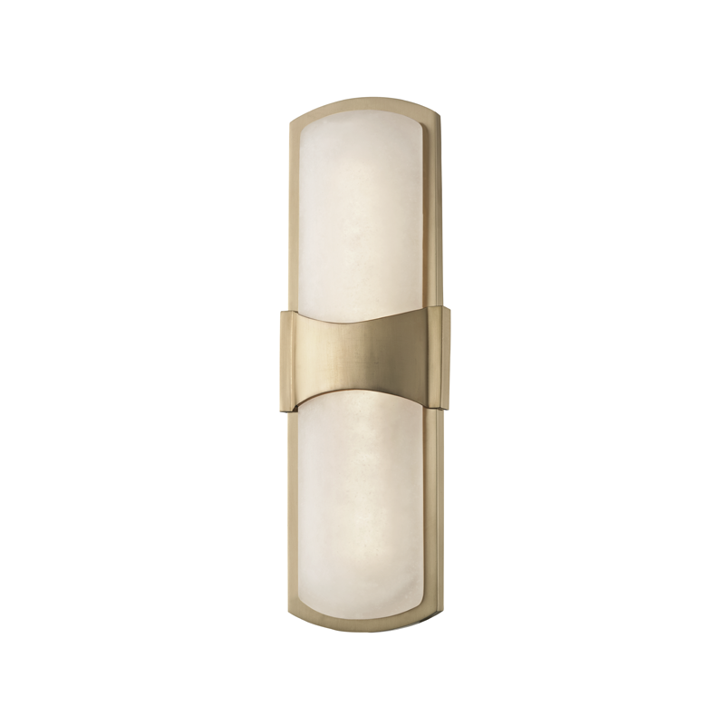Steel Frame with Alabaster Shade Wall Sconce / Vanity Light