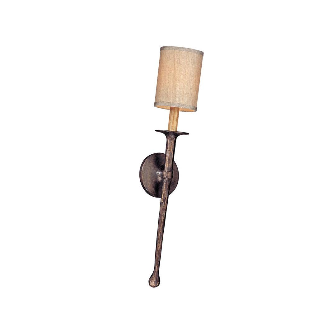 Pombeii Bronze Torch Arm with Fabric Shade Wall Sconce - LV LIGHTING