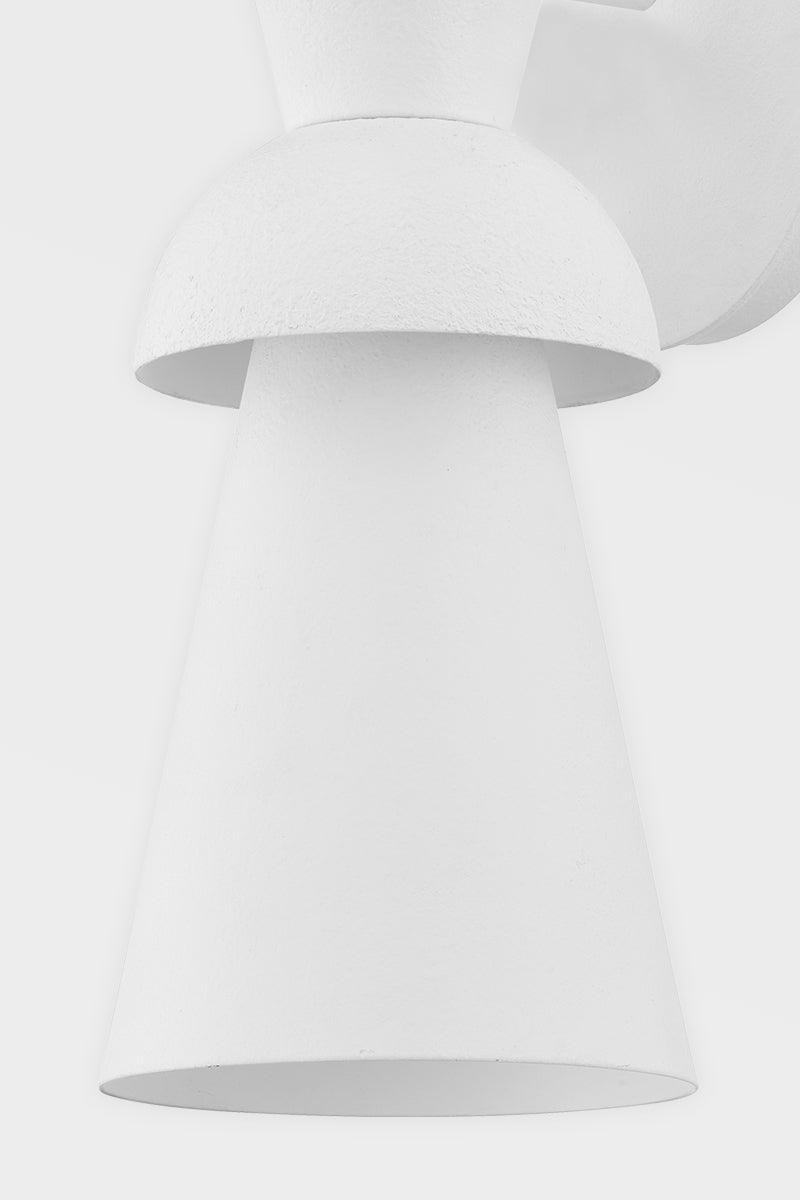 Gesso White Conical Shade Wall Sconce - LV LIGHTING