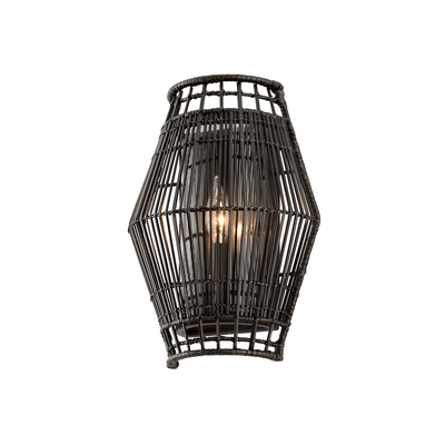 Espresso Buri Ting Ting Shade Wall Sconce - LV LIGHTING