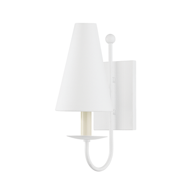 Steel Curve Arm with Fabric Shade Wall Sconce