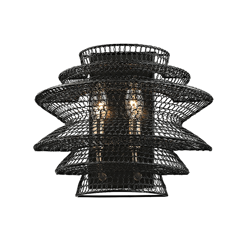 Kokoro Bronze Mesh Shade Wall Sconce - LV LIGHTING