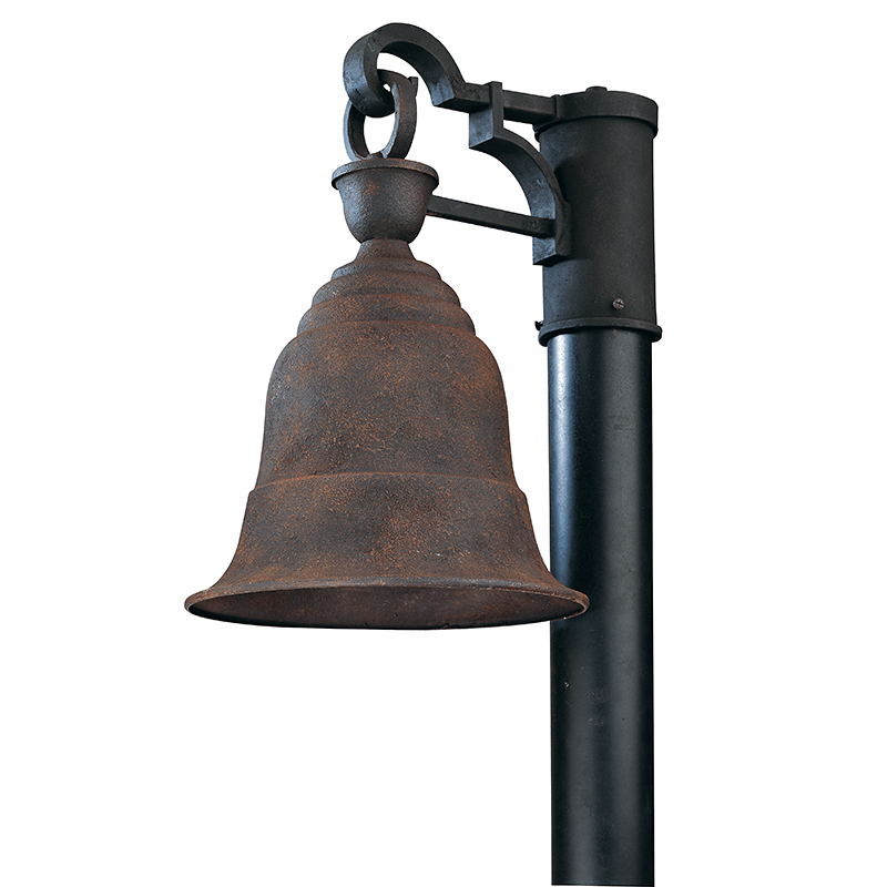 Centennial Rust Bell Shade Outdoor Post Light - LV LIGHTING