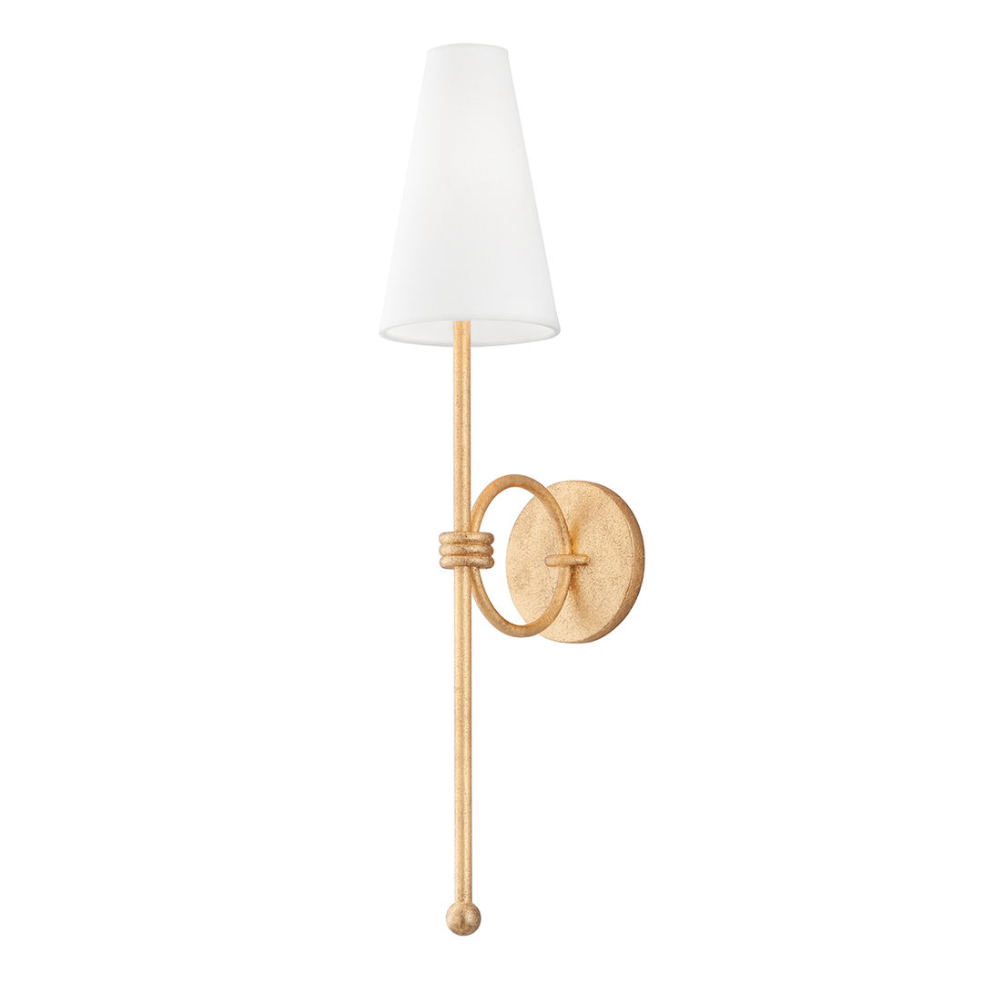 Steel Ring and Rod with Fabric Shade Wall Sconce