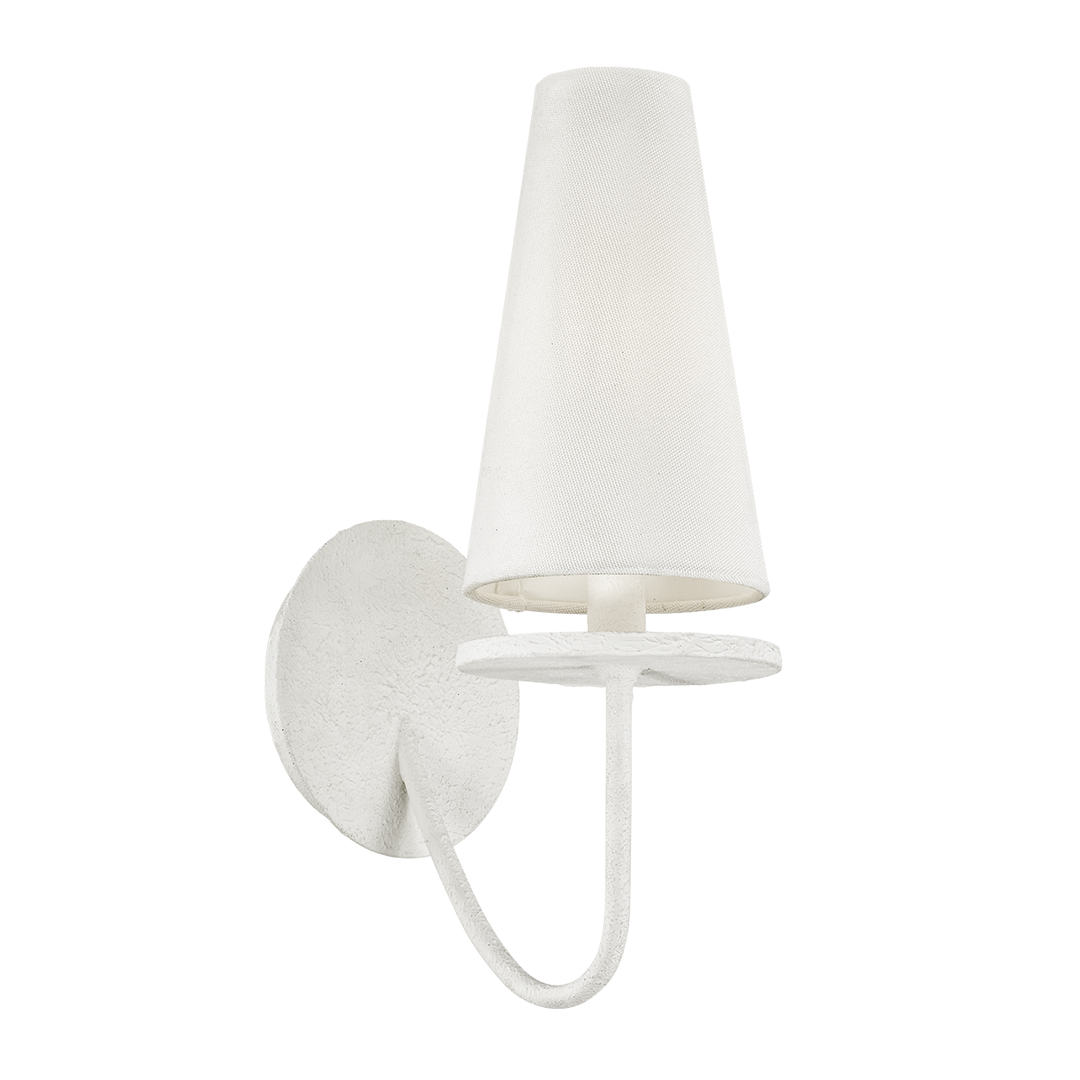 Steel Curve Arm with Fabric Shade Wall Sconce