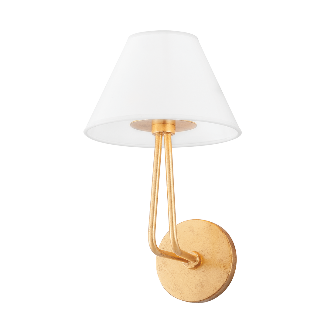 Steel Double Arm with Fabric Shade Wall Sconce