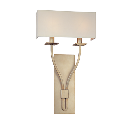 Steel with Curve Arms with Fabric Shade Wall Sconce