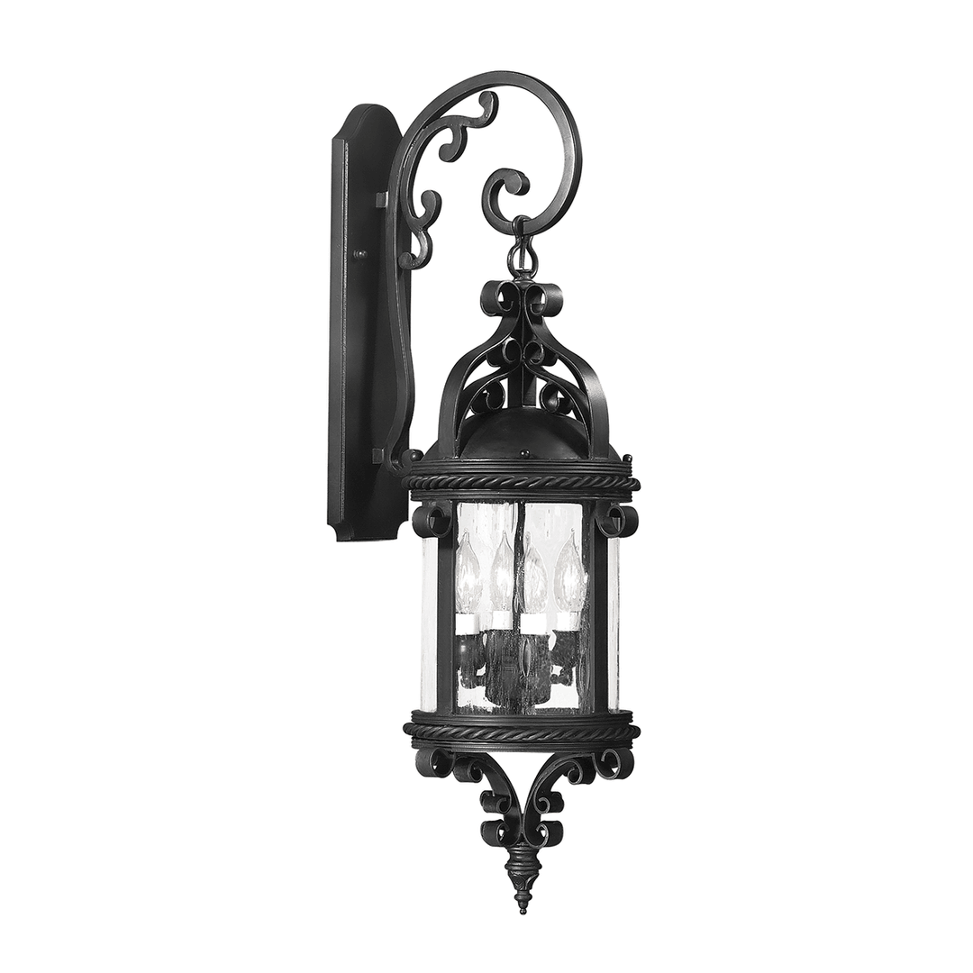 Old Bronze with Clear Seedy Glass Shade Outdoor Wall Sconce - LV LIGHTING