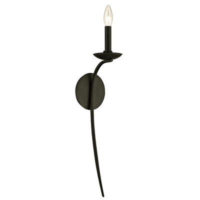 Forged Iron with Curve Arm Single Light Wall Sconce - LV LIGHTING