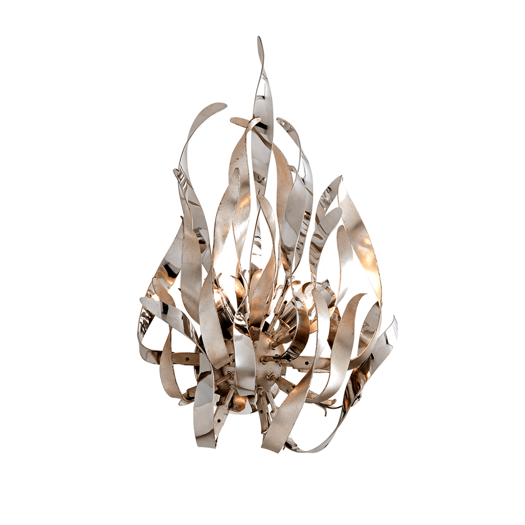 Handcrafted Polished Stainless Sea Grass Shade Wall Sconce - LV LIGHTING