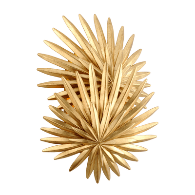 Layered Palm Frond Shade 2 Light Wall Sconce - LV LIGHTING