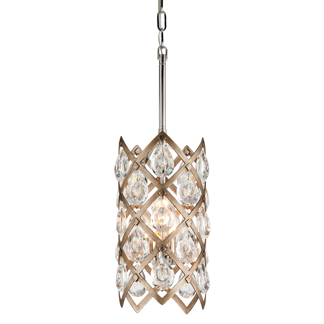 Vienna Bronze with Clear Crystal Drop Shade Pendant