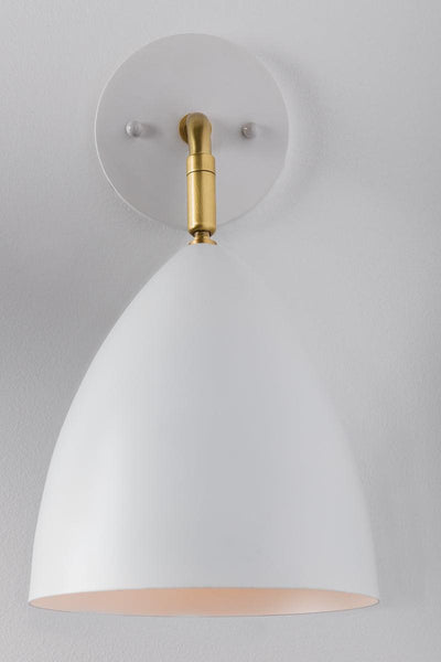 Steel Arm with Cone Shade Wall Sconce - LV LIGHTING