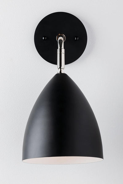 Steel Arm with Cone Shade Wall Sconce - LV LIGHTING