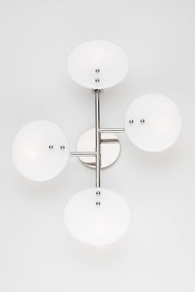 Steel Arm with White Candy Glass Shade Wall Sconce - LV LIGHTING