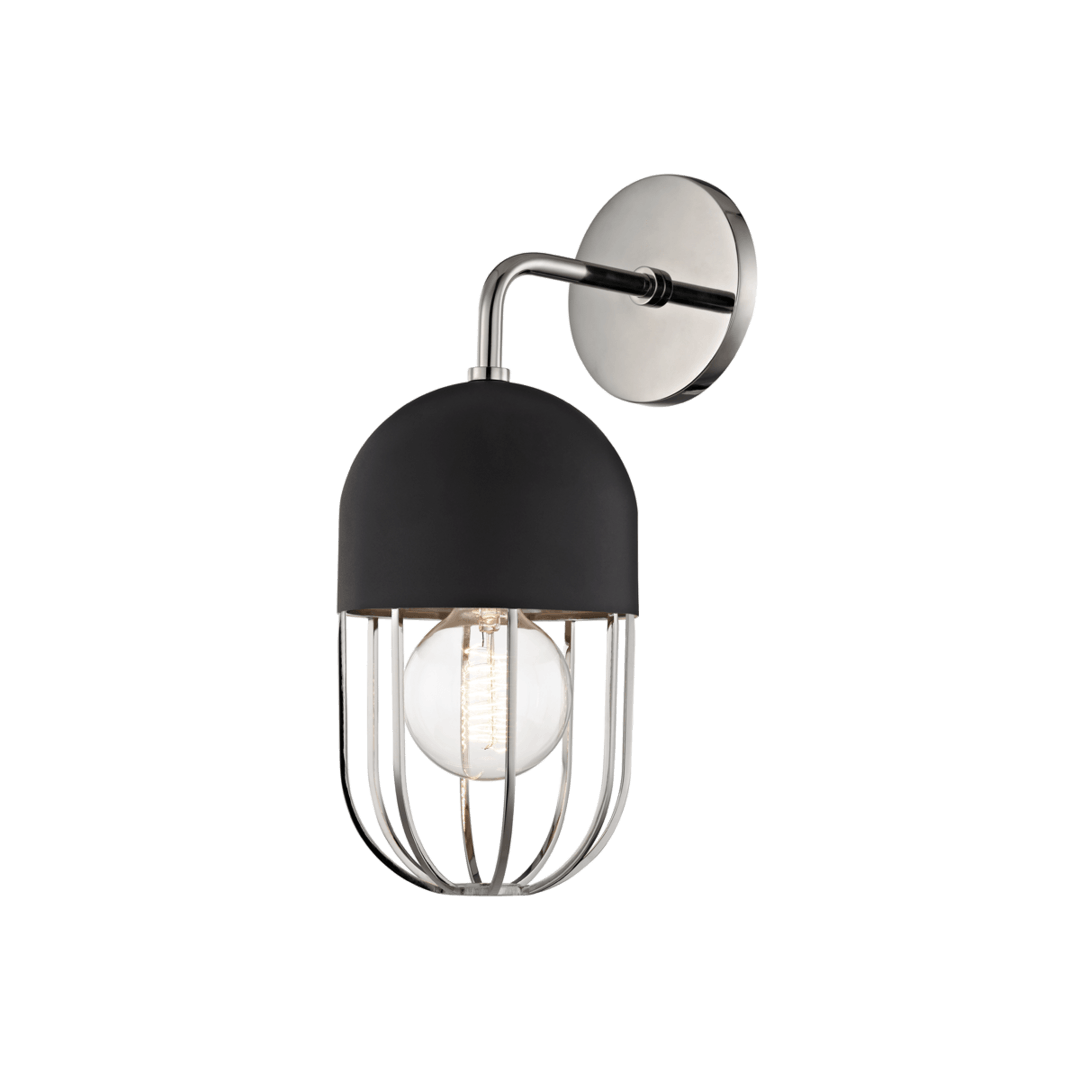 Steel Arm and Open Air Caged Shade Wall Sconce - LV LIGHTING