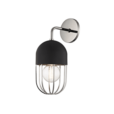 Steel Arm and Open Air Caged Shade Wall Sconce - LV LIGHTING