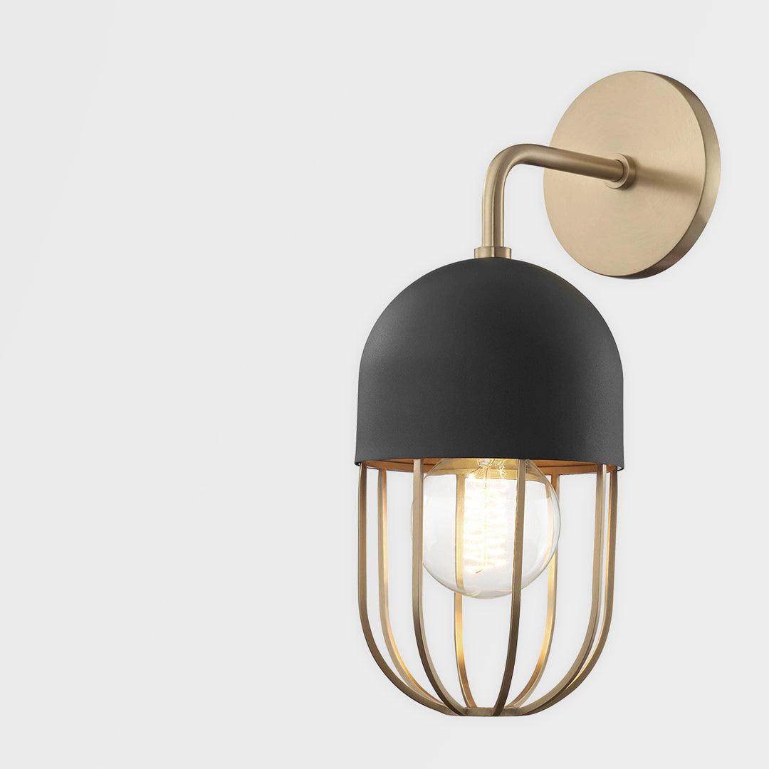 Steel Arm and Open Air Caged Shade Wall Sconce - LV LIGHTING