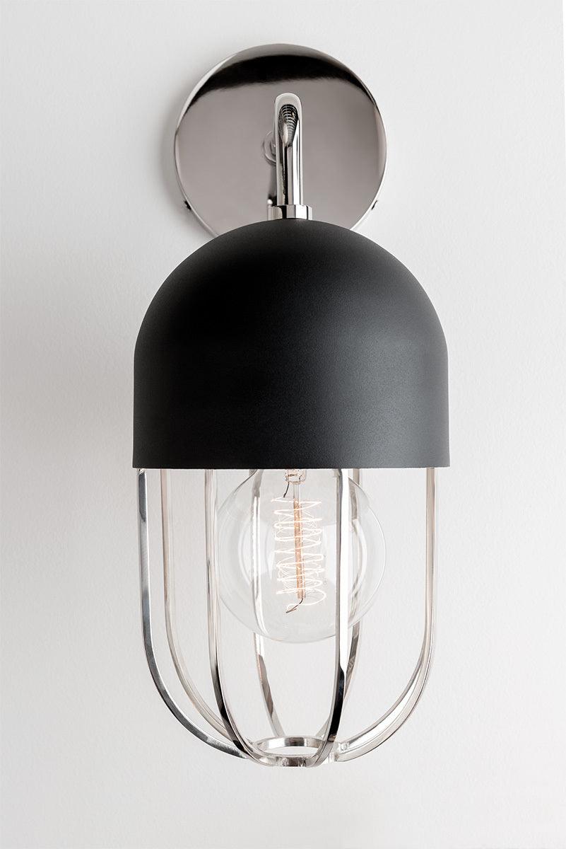 Steel Arm and Open Air Caged Shade Wall Sconce - LV LIGHTING