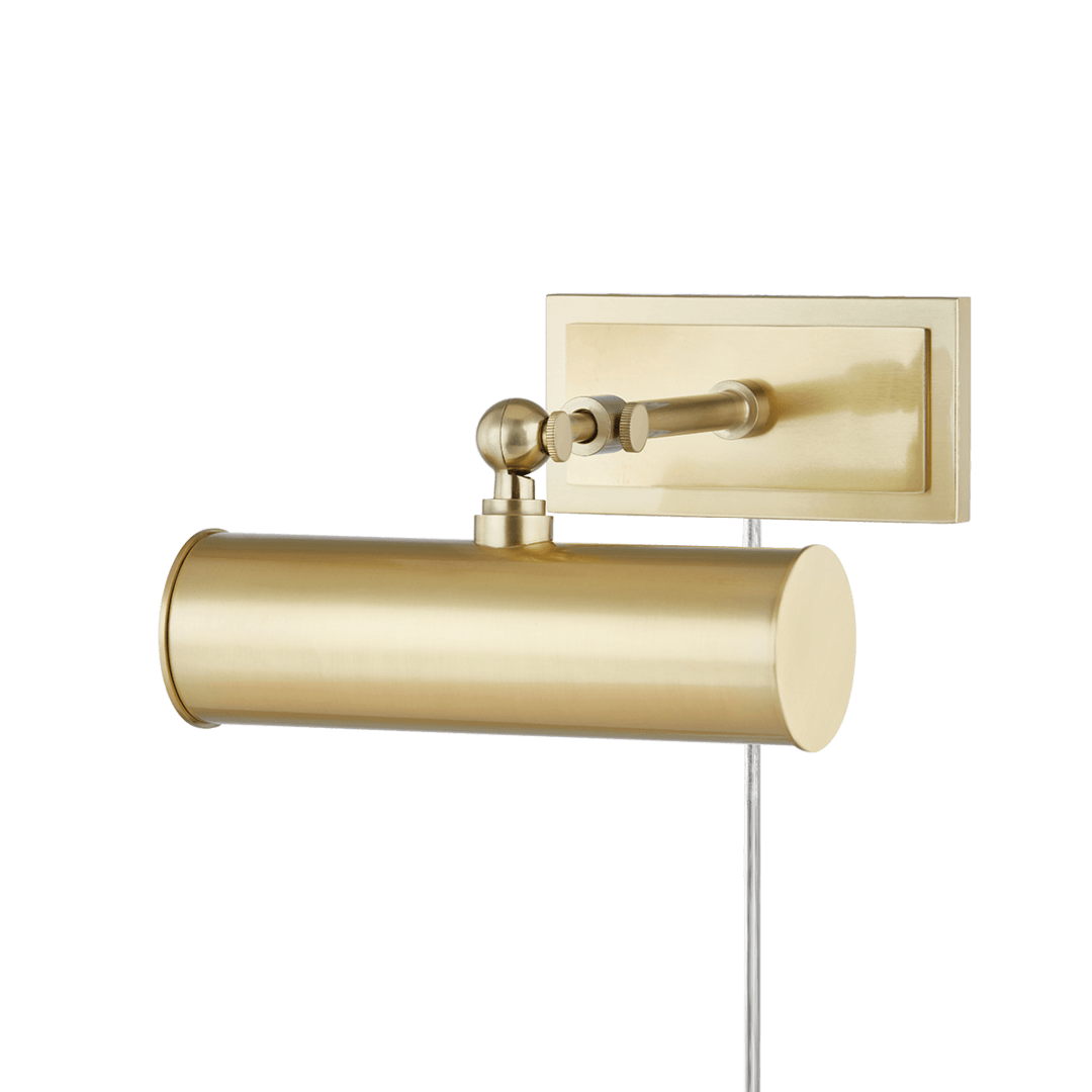 Steel Arm with Cylindrical Shade Plug In Picture Light - LV LIGHTING