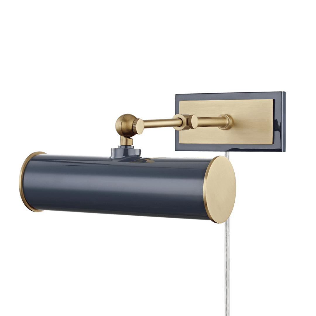 Steel Arm with Cylindrical Shade Plug In Picture Light - LV LIGHTING