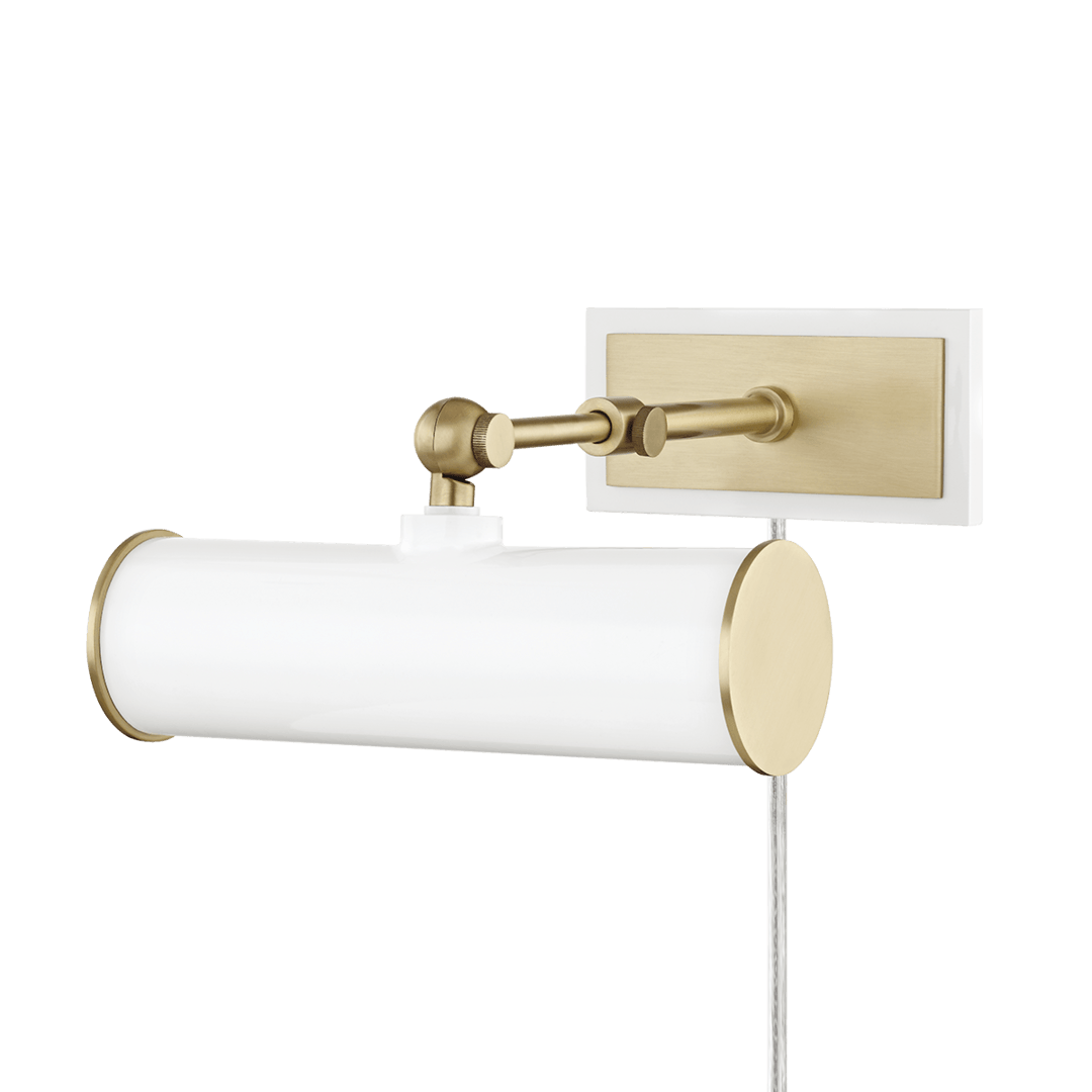 Steel Arm with Cylindrical Shade Plug In Picture Light - LV LIGHTING