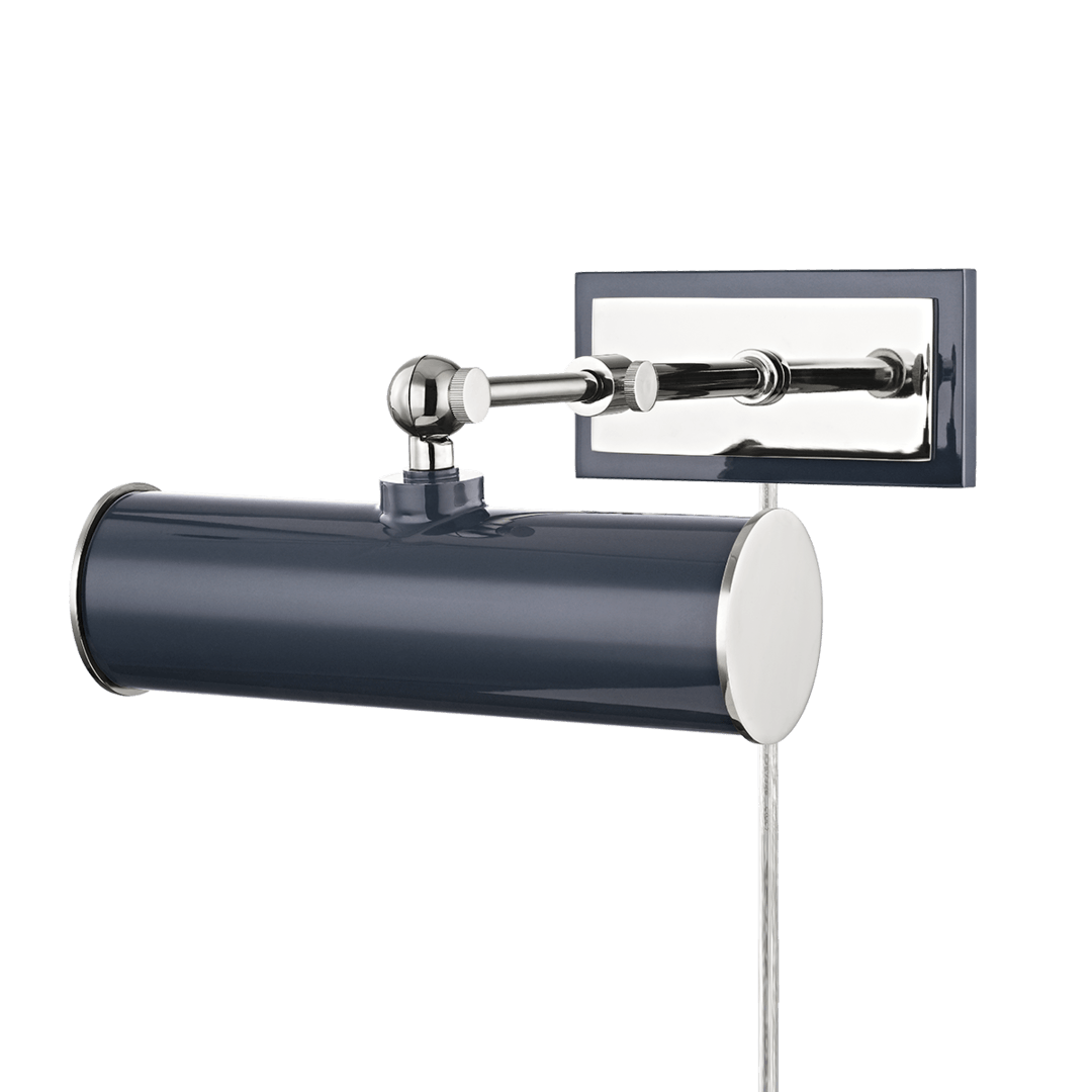 Steel Arm with Cylindrical Shade Plug In Picture Light - LV LIGHTING