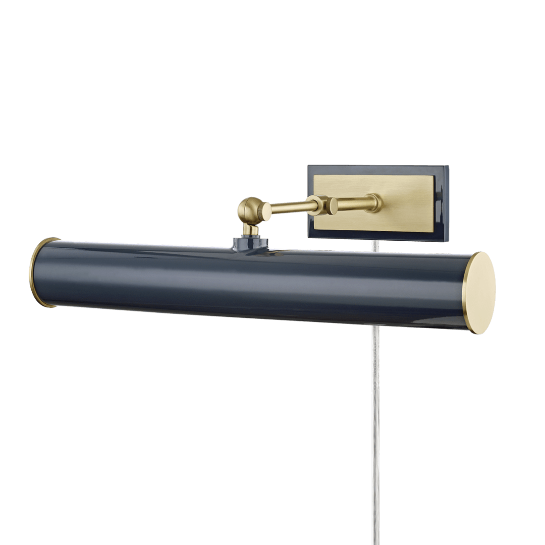 Steel Arm with Cylindrical Shade Plug In Picture Light - LV LIGHTING