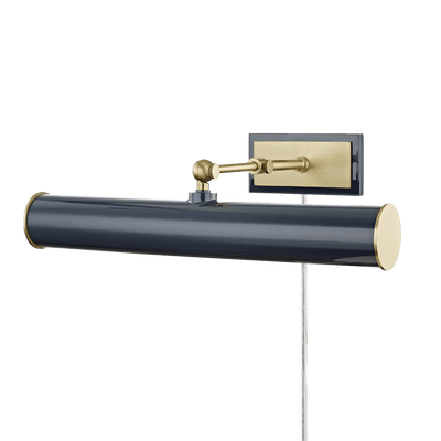 Steel Arm with Cylindrical Shade Plug In Picture Light - LV LIGHTING