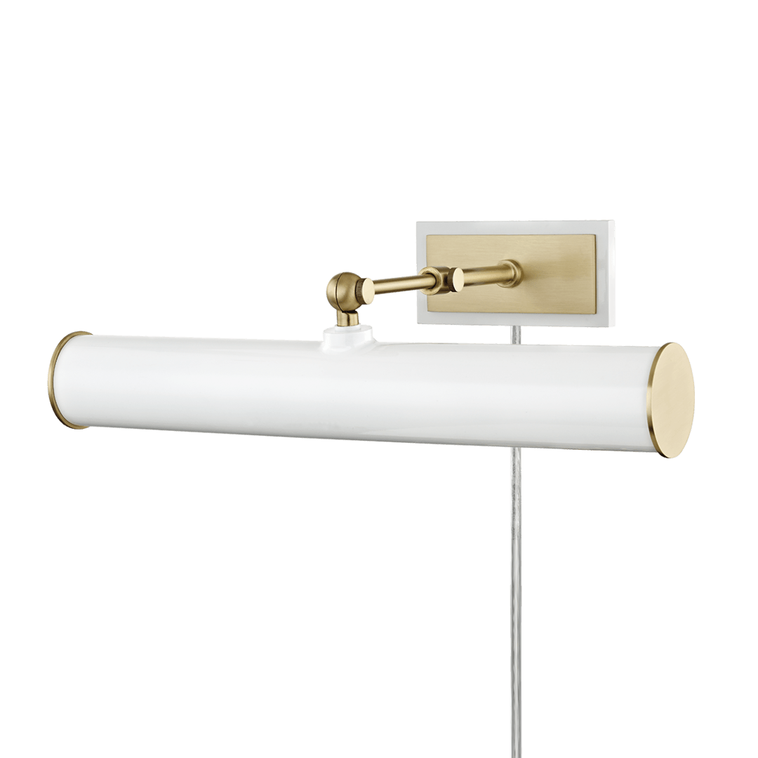 Steel Arm with Cylindrical Shade Plug In Picture Light - LV LIGHTING