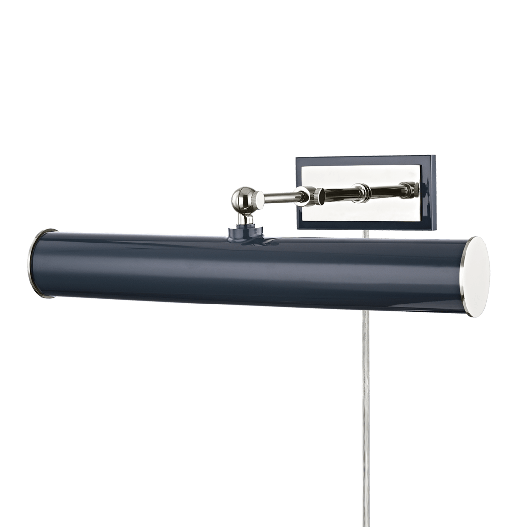 Steel Arm with Cylindrical Shade Plug In Picture Light - LV LIGHTING