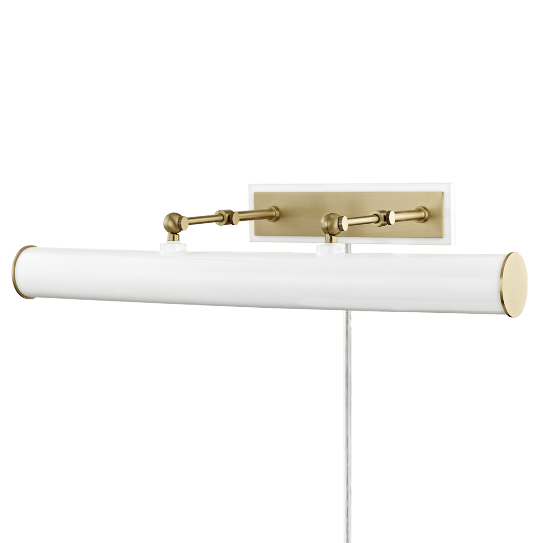 Steel Arm with Cylindrical Shade Plug In Picture Light - LV LIGHTING