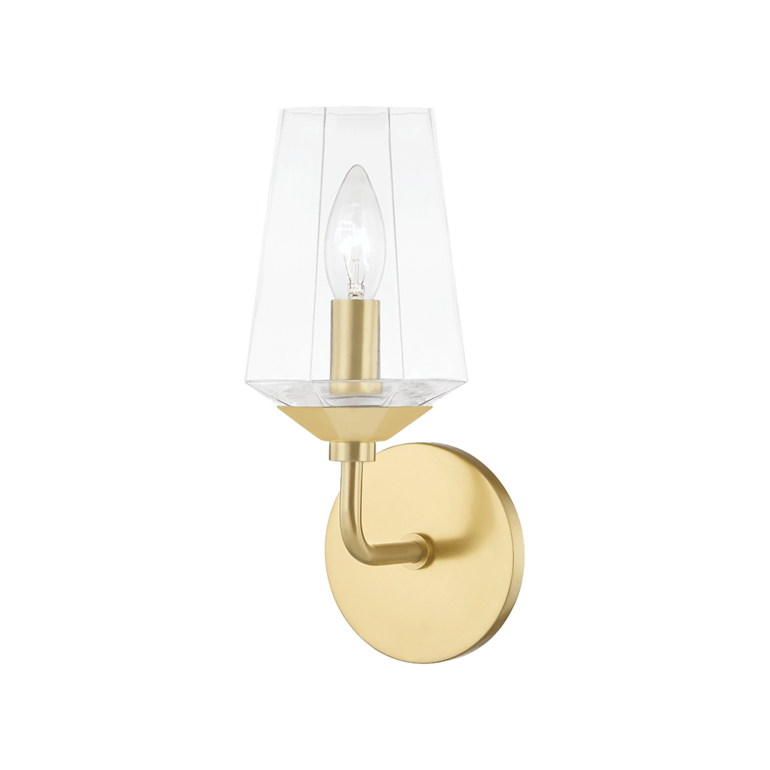 Steel Arm and Frame with Clear Glass Shade Wall Sconce - LV LIGHTING