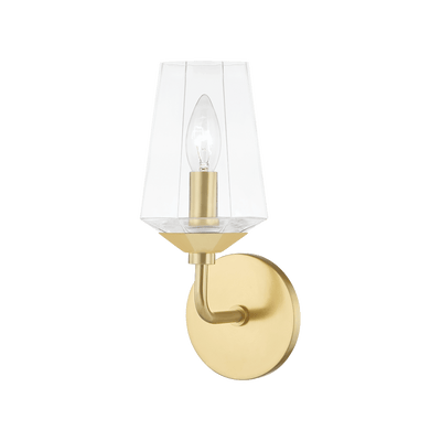 Steel Arm and Frame with Clear Glass Shade Wall Sconce - LV LIGHTING