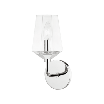 Steel Arm and Frame with Clear Glass Shade Wall Sconce - LV LIGHTING