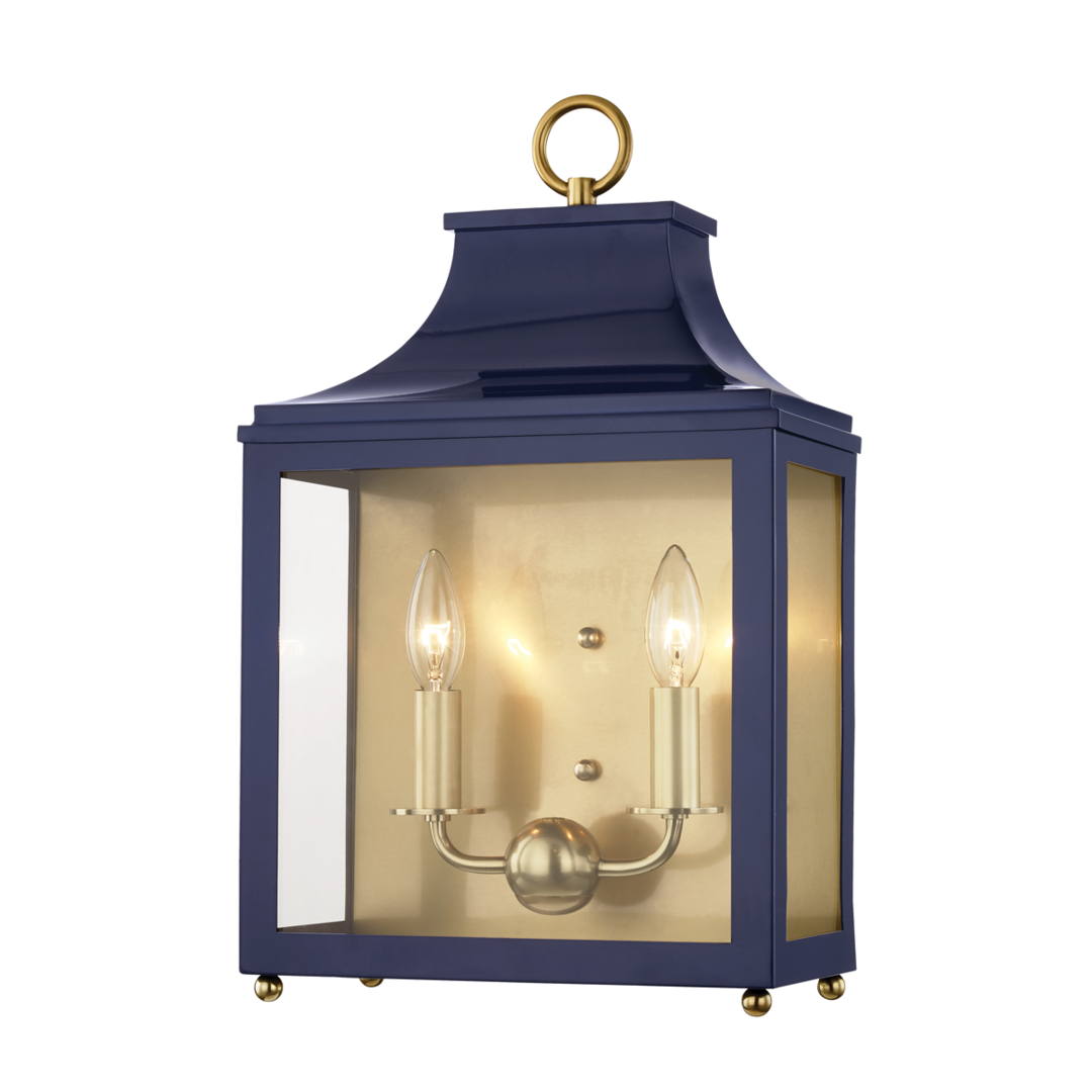 Steel Frame with Clear Glass Shade Wall Sconce