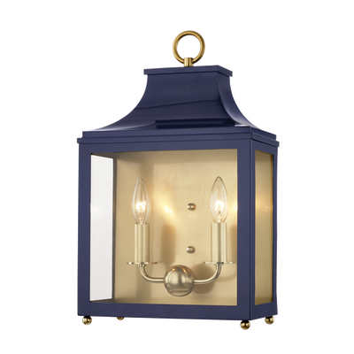 Steel Frame with Clear Glass Shade Wall Sconce