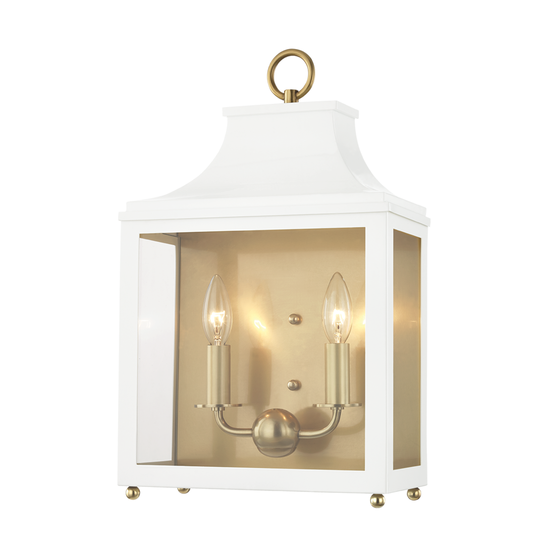 Steel Frame with Clear Glass Shade Wall Sconce