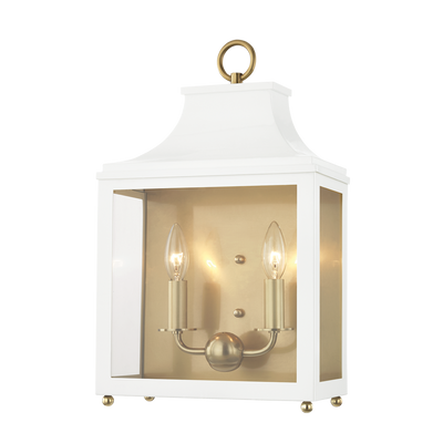 Steel Frame with Clear Glass Shade Wall Sconce