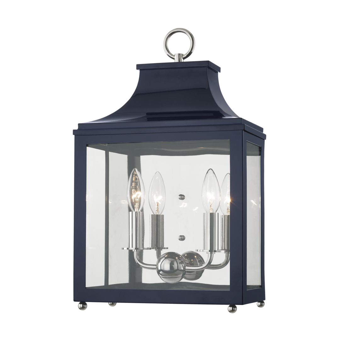 Steel Frame with Clear Glass Shade Wall Sconce