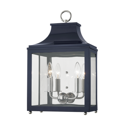 Steel Frame with Clear Glass Shade Wall Sconce