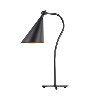 Steel Curve Arm with Conical Shade Table Lamp