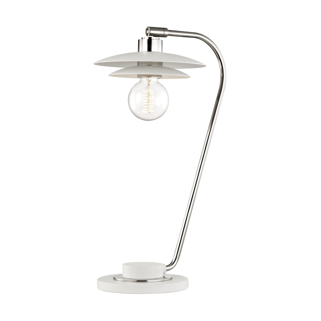 Steel Curve Arm with Aluminum Disk Shade Table Lamp - LV LIGHTING
