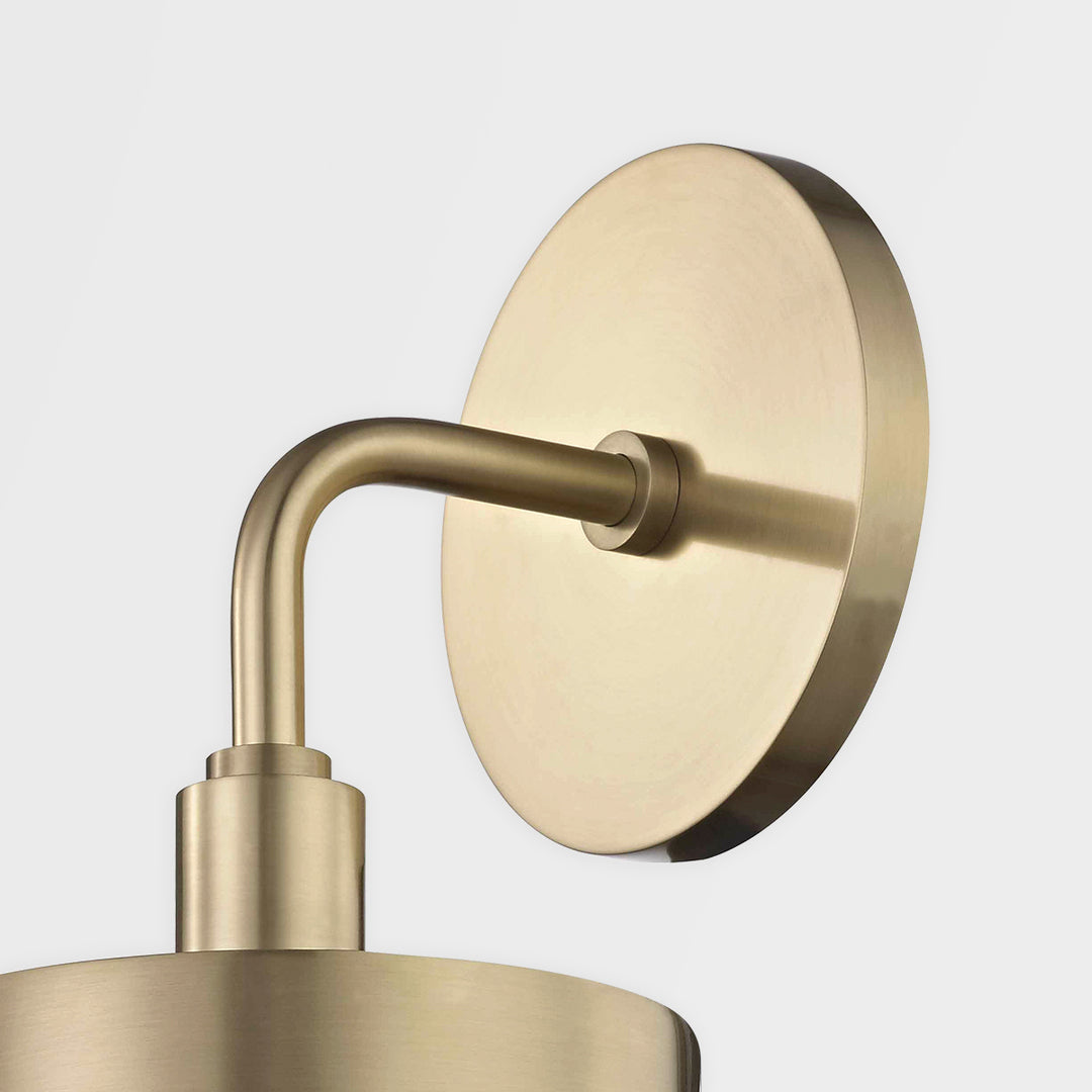 Steel Curve Arm with Cylindrical Shade Wall Sconce