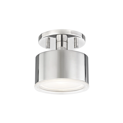 Steel Frame with Cylindrical Shade Flush Mount