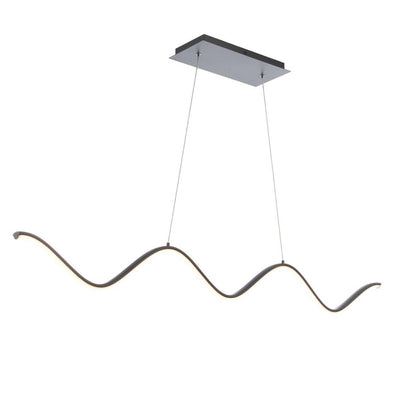 LED Steel Wavey Frame with Arcylic Diffuser Linear Pendant - LV LIGHTING