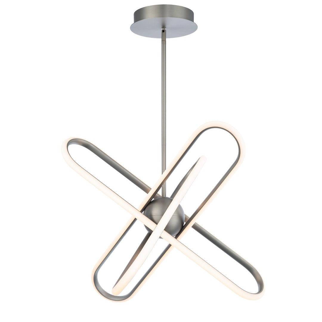 LED Steel Atom Frame with Acrylic Diffuser Chandelier - LV LIGHTING