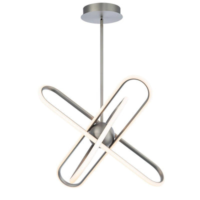 LED Steel Atom Frame with Acrylic Diffuser Chandelier - LV LIGHTING