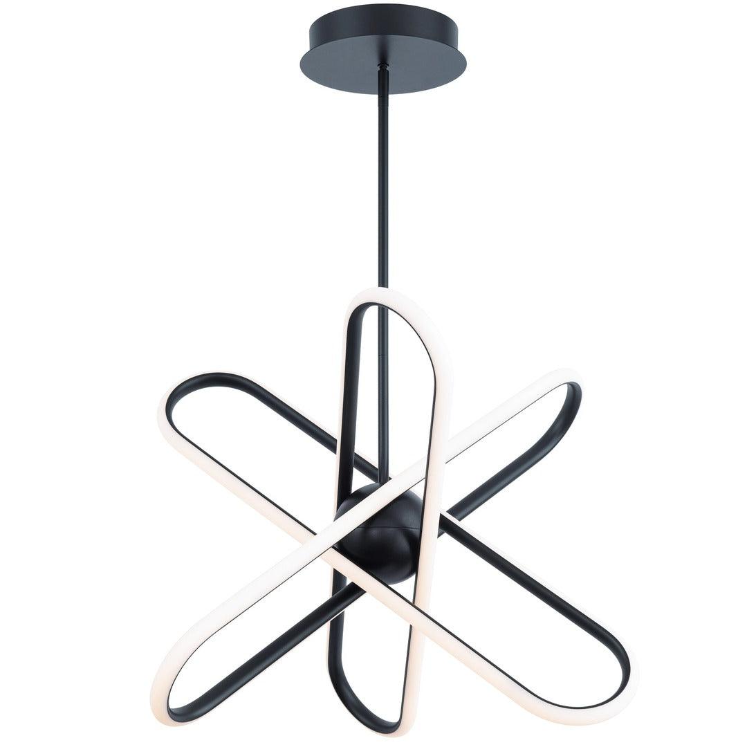 LED Steel Atom Frame with Acrylic Diffuser Chandelier - LV LIGHTING